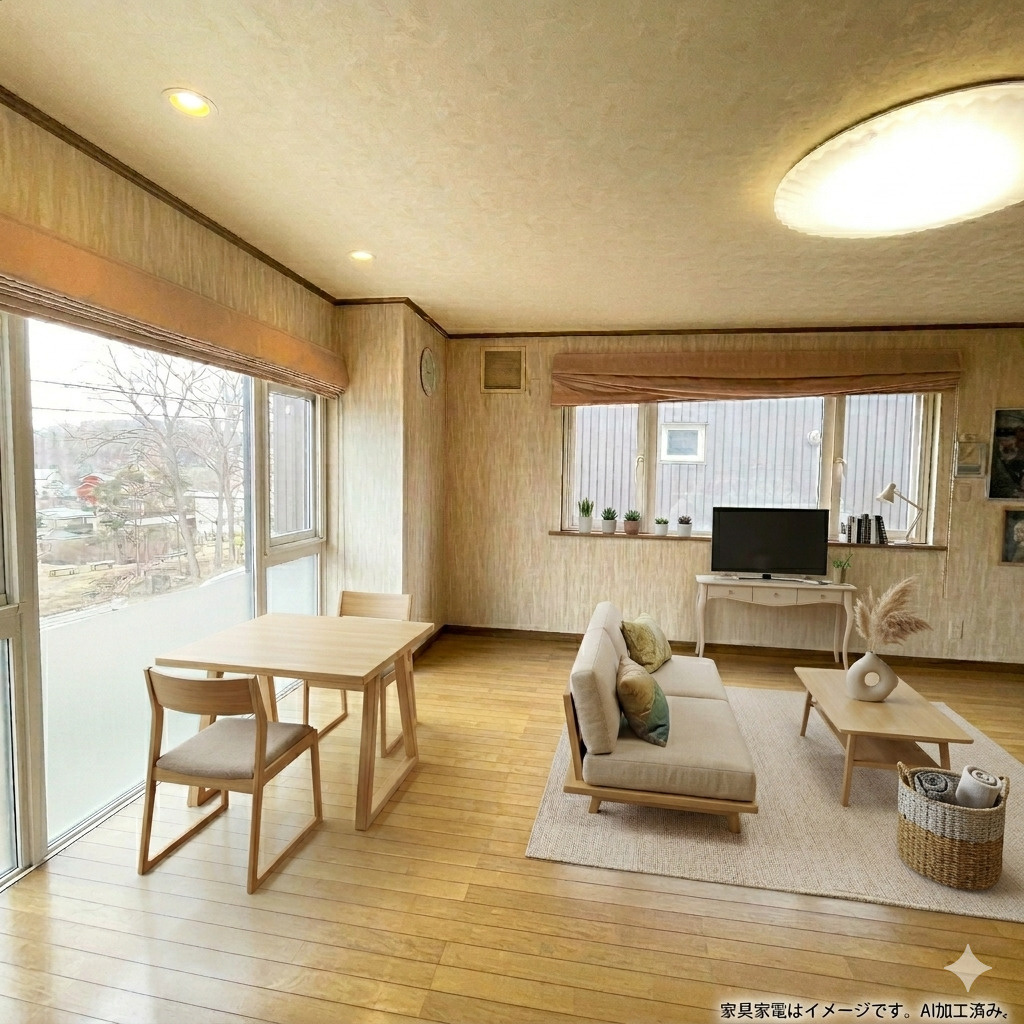 室蘭市絵鞆町2丁目22-16　中古住宅の居間・リビング