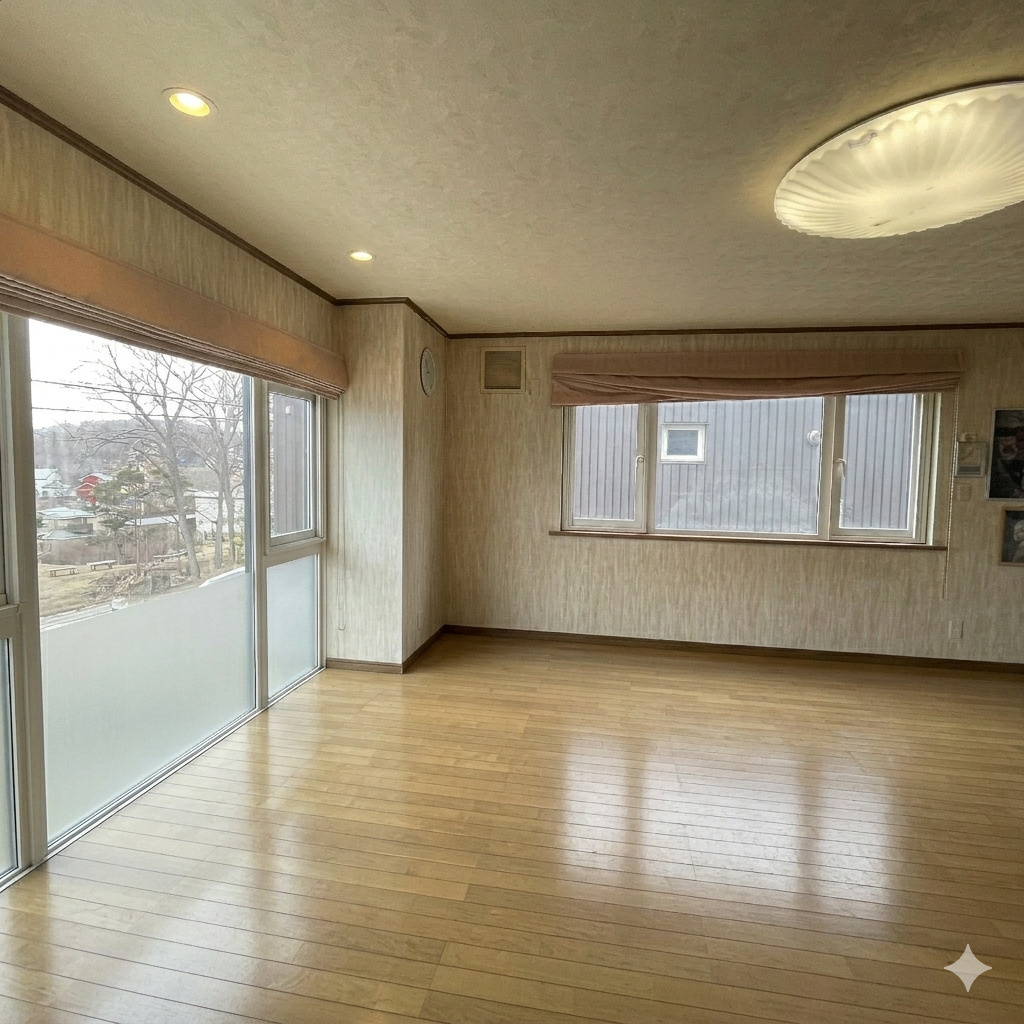 室蘭市絵鞆町2丁目22-16　中古住宅の居間・リビング