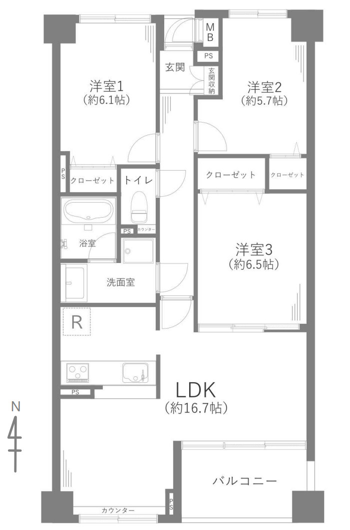 サーパス青葉台【仲介手数料無料】ペット可♪の間取り