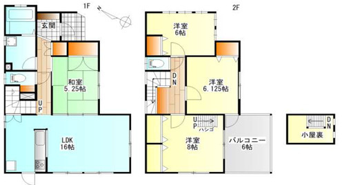 小田原市国府津　戸建の間取り