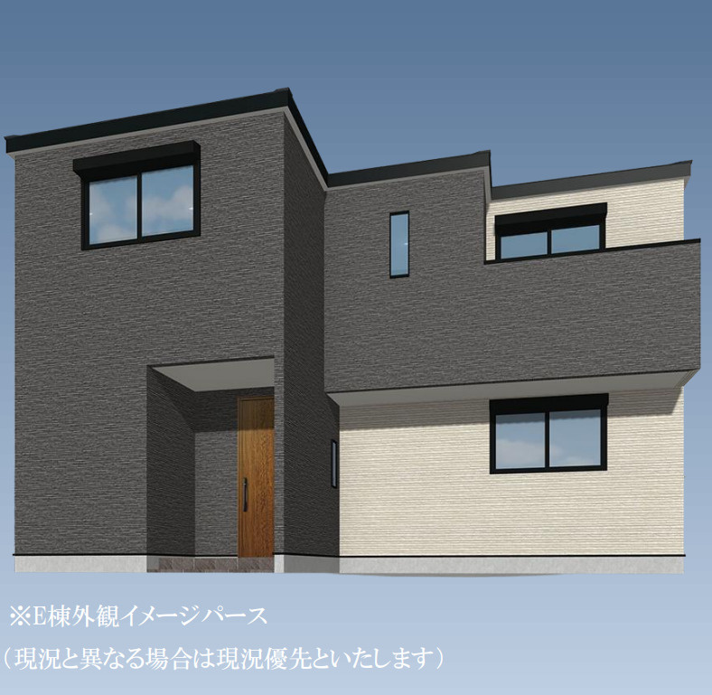 横浜市金沢区大道2丁目 新築戸建て【仲介手数料無料】カースペース2台の外観パース