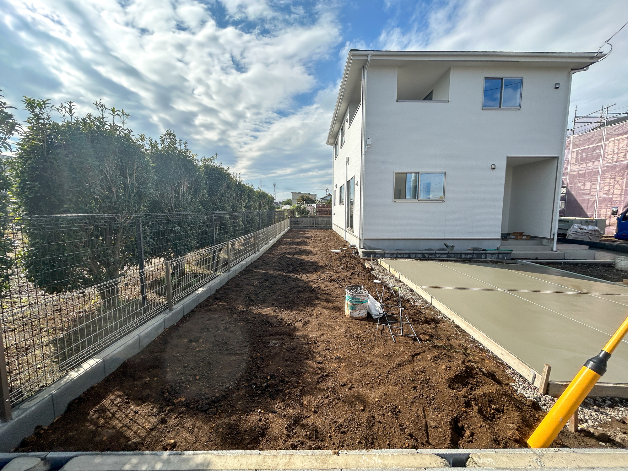 玉村町福島2期　新築住宅全4棟の庭|お庭での家庭菜園・ガーデニングを通じて、お子様と一緒に育てていくと、思い出も増えていきそうですね♪