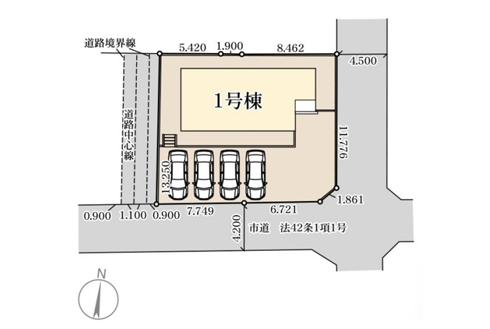 第1伊勢崎市豊城町　新築住宅全1棟の区画図|■建物34.56坪　パントリー　WIC　インナーバルコニー■