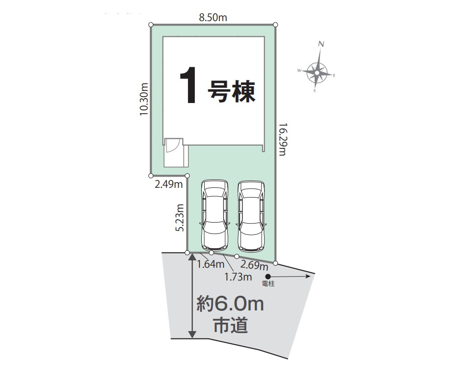 高崎市上小鳥町01期　新築住宅全1棟の区画図|◇土地36.52坪◇