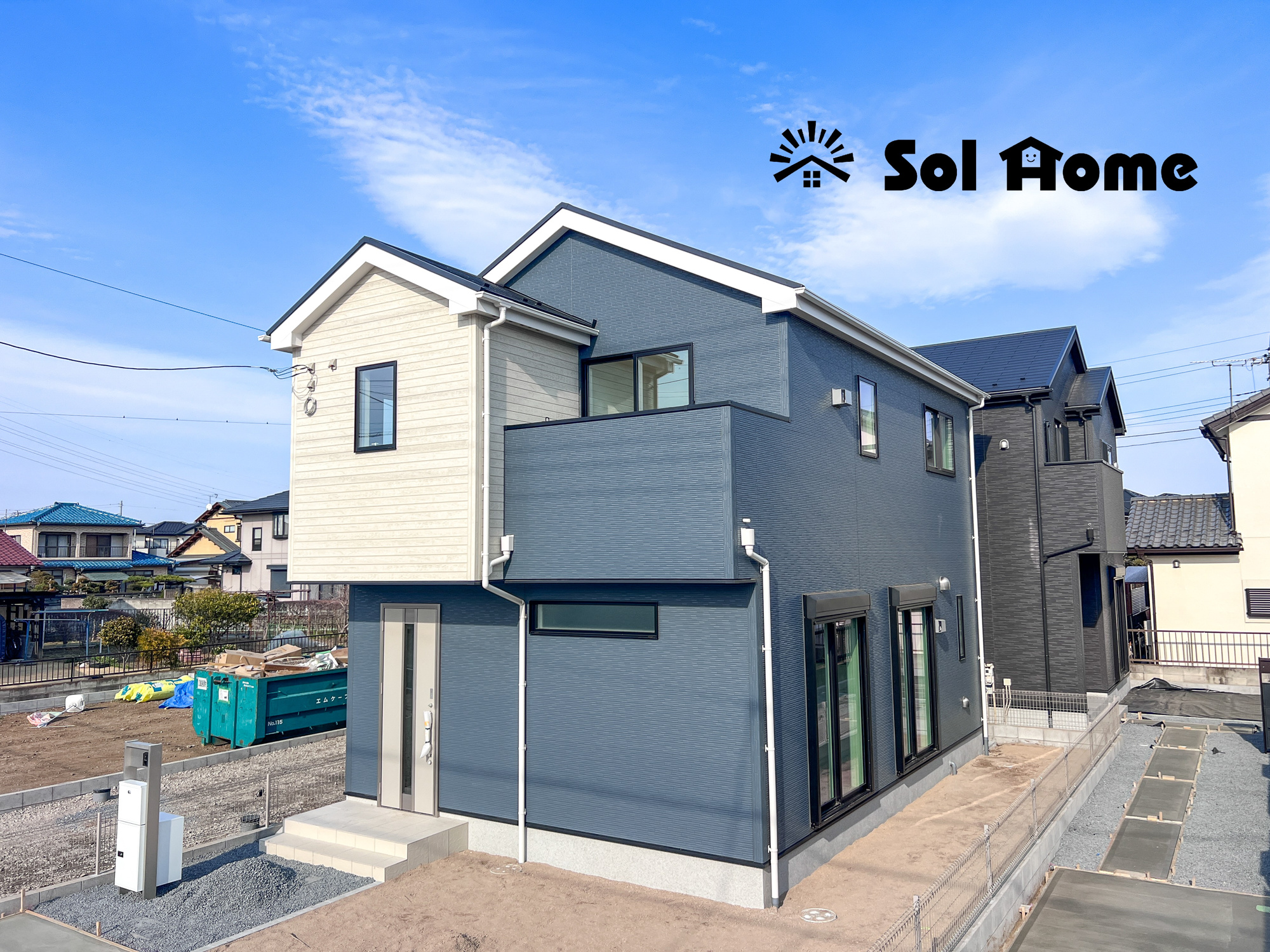 高崎市上小鳥町01期　新築住宅全1棟の外観：施工例|同社施工例