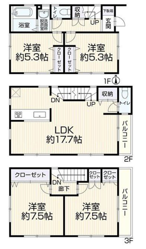 横浜市鶴見区駒岡1丁目 中古戸建て【仲介手数料半額】の間取り