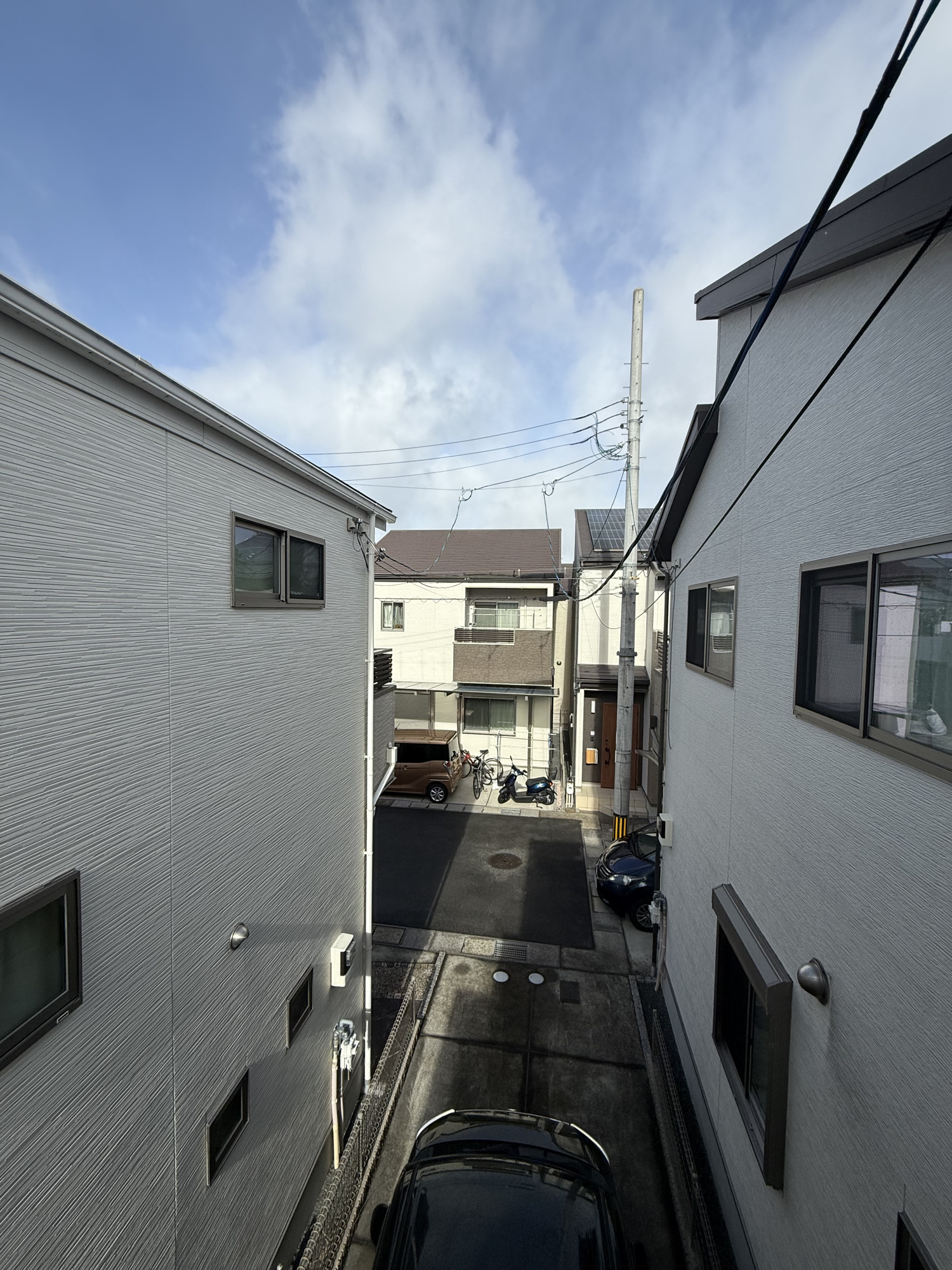 久世築山町戸建の展望|西向きバルコニーから北側の眺望です。