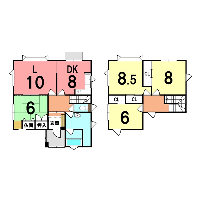 登別市新生町4丁目42-11　中古住宅の間取り