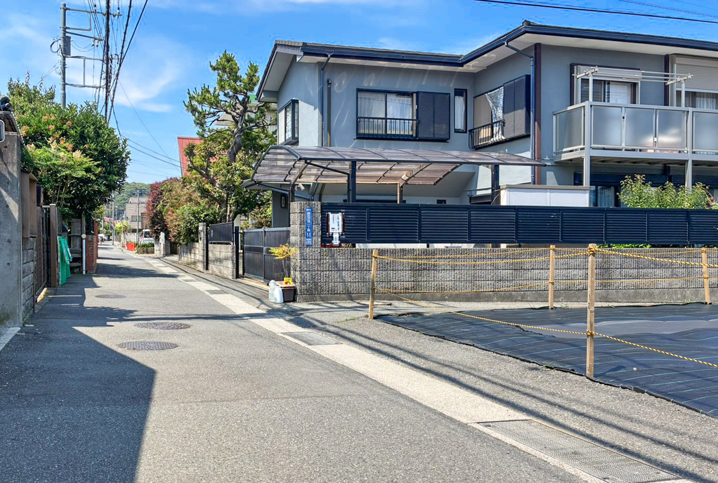 宅地分譲［鎌倉市由比ガ浜１丁目Ⅱ］の前面道路含む現地写真|現地（2026年6月撮影）