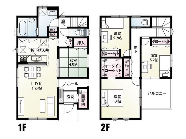 古河市坂間　２号棟◆間取り図　