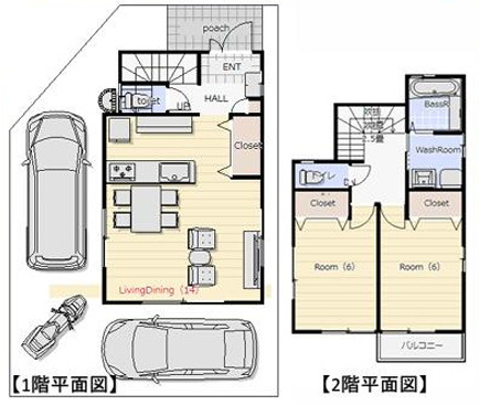 平塚市中原2丁目　戸建の間取り