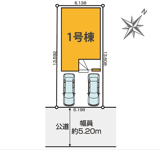 ケイアイグレイス　静岡市駿河区新川2期　全1棟の区画図|2台駐車可能スペースあります♪