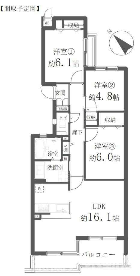 シティコート本鵠沼の間取り