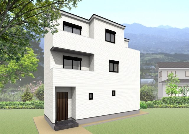 茨木市宇野辺2丁目　新築一戸建ての外観パース|外観パースです