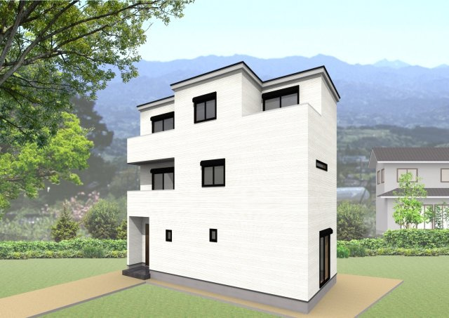 茨木市宇野辺2丁目　新築一戸建ての外観パース|外観パースです