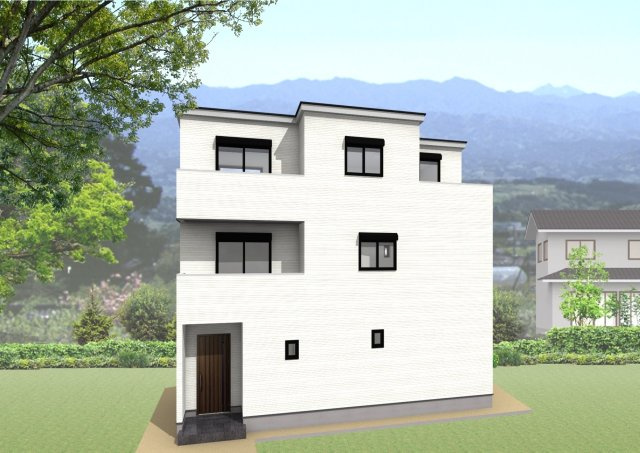 茨木市宇野辺2丁目　新築一戸建ての外観パース|外観パースです