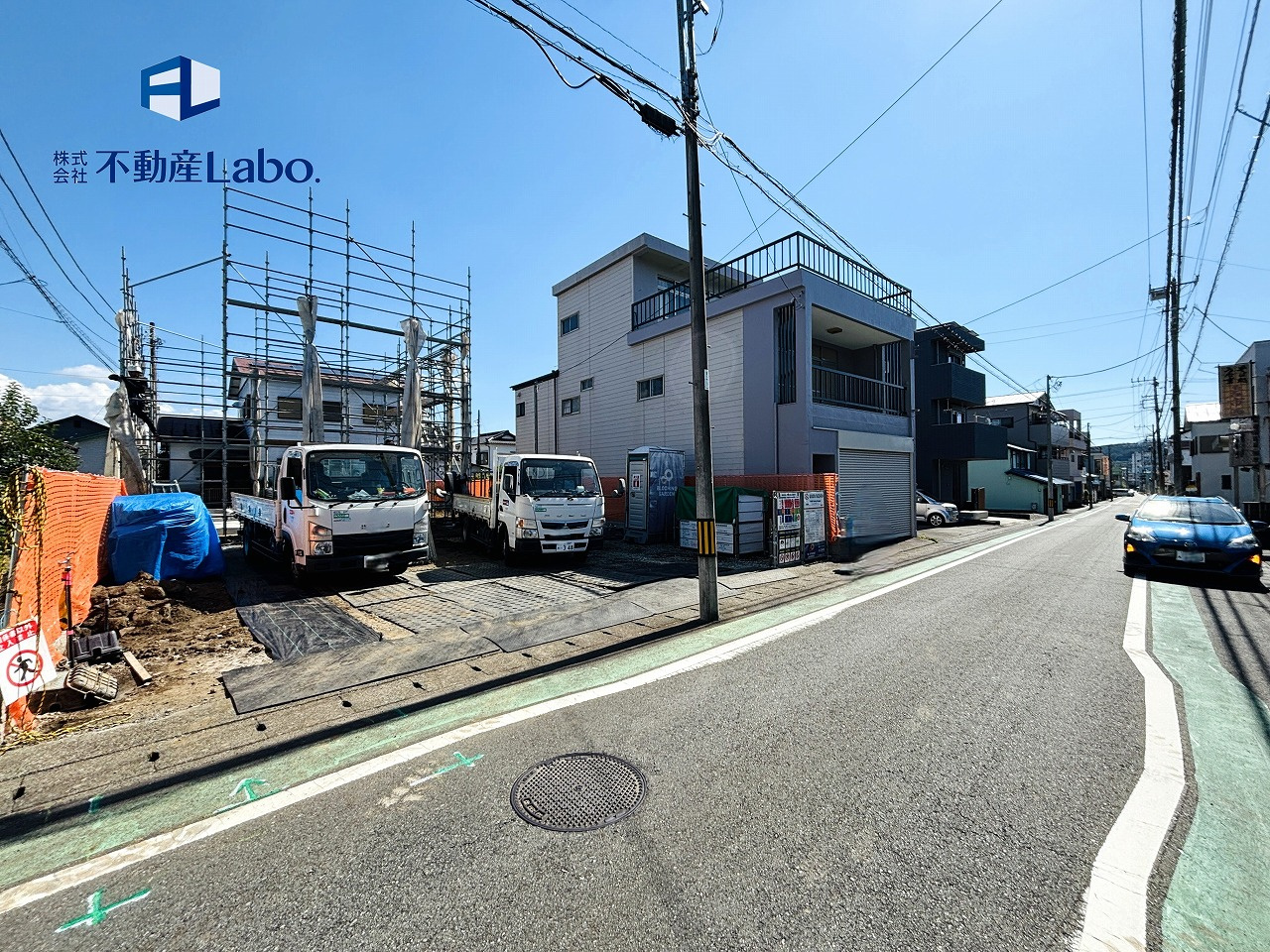 ブルーミングガーデン　富士宮市宝町　全1棟の区画図|8台以上の駐車可能スペースあり！