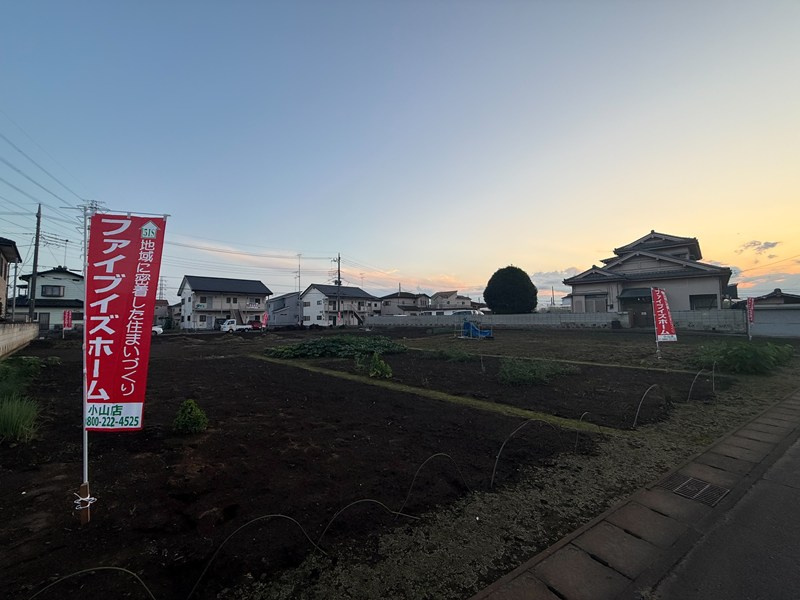 【前面道路含む現地写真】小山市東間々田1丁目1号地(全6区画)■ファイブイズホーム■