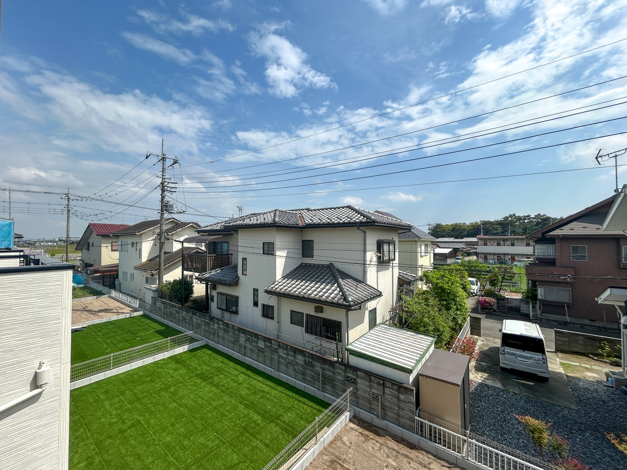 玉村町斎田第２期　新築住宅全7棟の展望|閑静な住宅街なので、周囲の住宅街とも程よい距離があります。習い事の練習なども安心して取り組めます。

