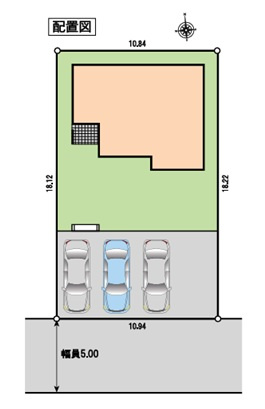 前橋市朝倉町3丁目　新築住宅全1棟の区画図|◇土地58.99坪◇
