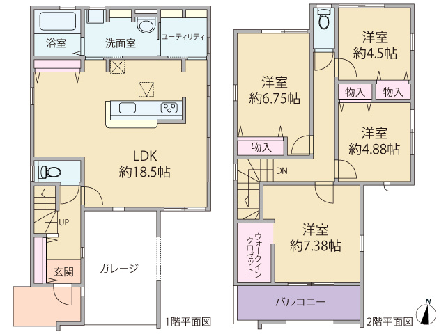 ≪沖野中学校3分≫収納充実4LDK♪若林区沖野１丁目新築戸建の間取り|◆当日・平日のご案内大歓迎◆ 4LDK、価格3480万円、建物面積122.14m2 
お早めにお問い合わせください♪