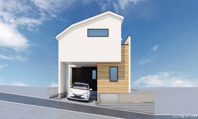 横浜市鶴見区馬場1丁目 新築戸建て【仲介手数料無料】の外観パース