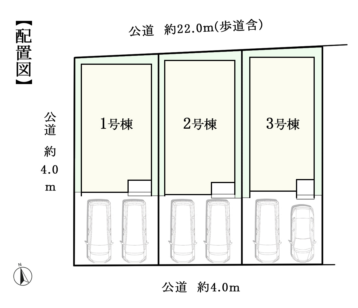 【蟹江町学戸Ⅲ 1号棟】南向き×大容量収納の区画図|全体区画図