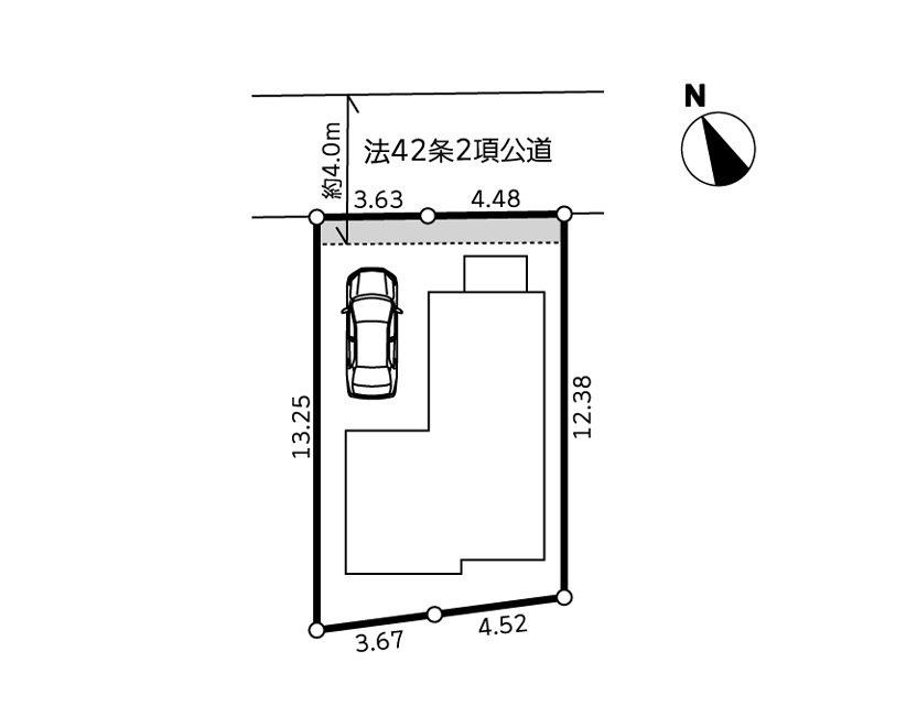 横浜市戸塚区深谷町 新築戸建て【仲介手数料無料】の区画図