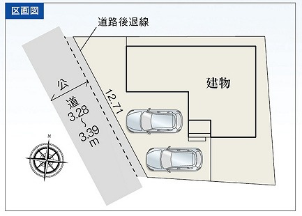 リーブルガーデン　伊豆の国市大仁　～全1棟～の区画図|お車は2台並列駐車可能です♪
