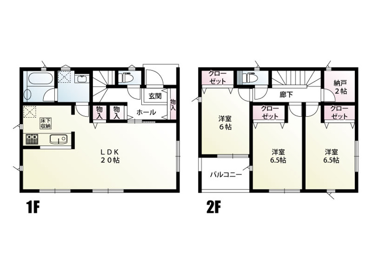 春日部市増戸　新築一戸建て　２号棟