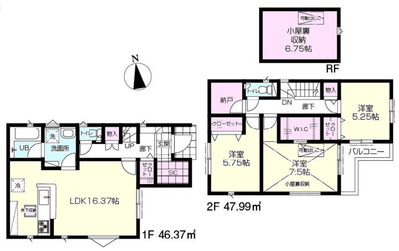 【1号棟　間取図】
