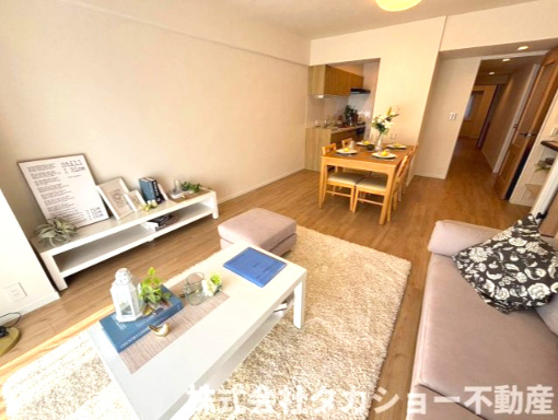 稲毛スカイタウン・ふれあいの街壱番館の居間・リビング|使いやすい居間です