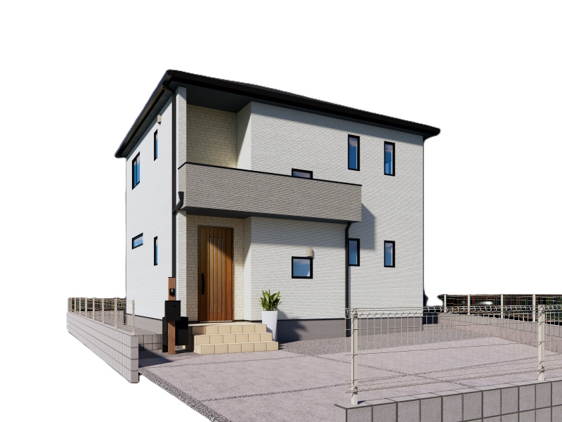 【外観パース】宇都宮市滝の原３丁目(全10区画)■ファイブイズホーム■