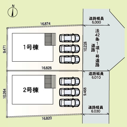 前橋市大利根町第2　新築住宅全2棟の区画図|「初めまして！」が集まる分譲地。たくさんの子供たちが年齢を問わずに、仲良く一緒に成長できるのは大型分譲地の特徴ですね。