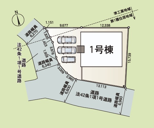 伊勢崎市田中町第2　新築住宅全1棟の区画図|◇土地79.21坪◇