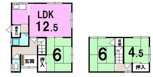 室蘭市増市町1丁目14-8　中古住宅の間取り