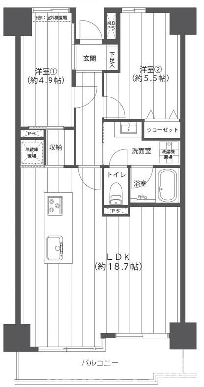 シーサイド片瀬江ノ島の間取り