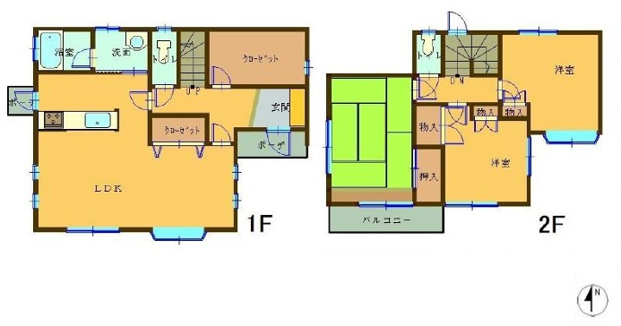 小田原市酒匂2丁目　戸建の間取り