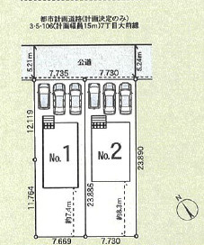 足利市大前町の新築一戸建の区画図|「初めまして！」が集まる分譲地。たくさんの子供たちが年齢を問わずに、仲良く一緒に成長できるのは分譲地の特徴ですね。