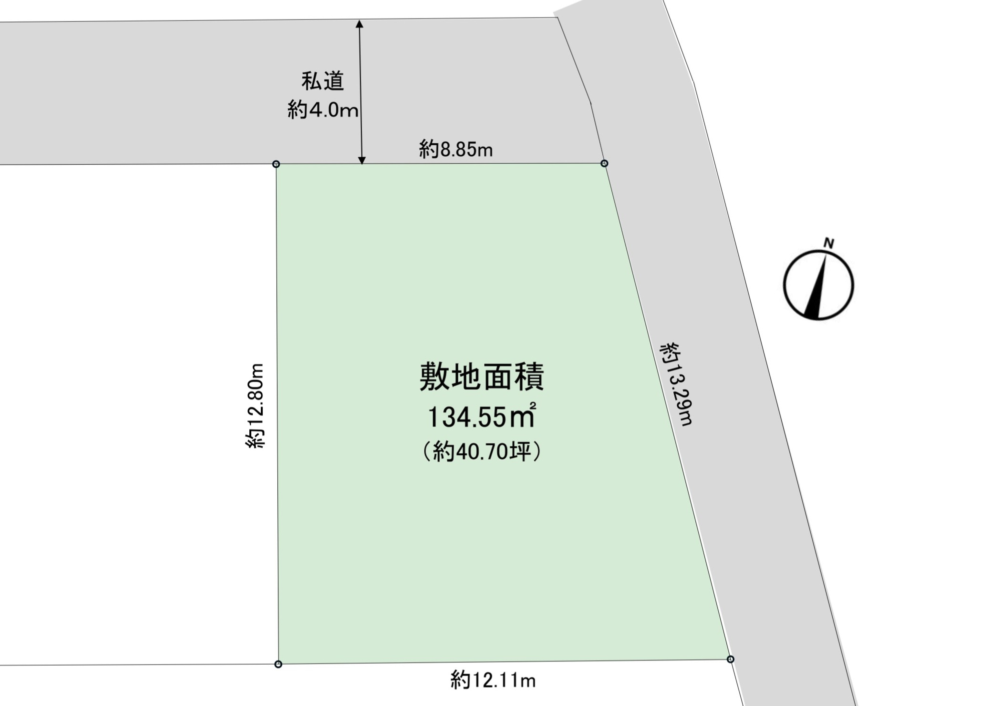 さいたま市北区奈良町　売地の土地図
