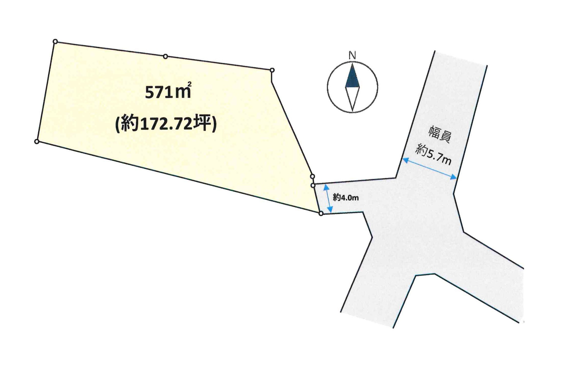 前橋市青柳町　売地の土地図|◇土地広々172坪！建築条件無！お好きなハウスメーカーにて建築可能です♪◇
