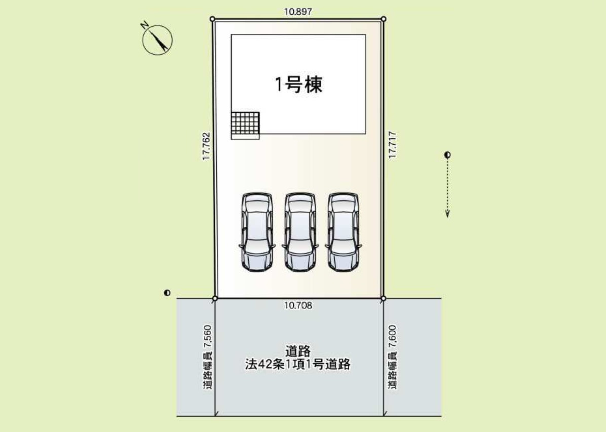 伊勢崎市大正寺町第2　新築住宅全1棟の区画図|◇土地57.96坪◇