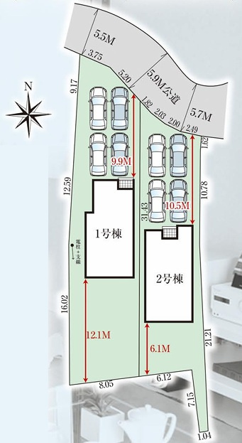 高崎市岩鼻町2期　新築住宅全2棟の区画図|「初めまして！」が集まる分譲地。たくさんの子供たちが年齢を問わずに、仲良く一緒に成長できるのは分譲地の特徴ですね。
