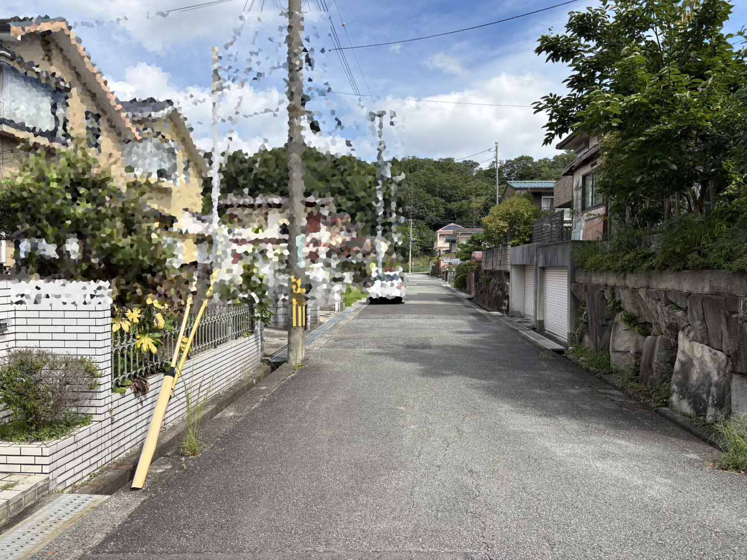 東有野台3丁目上物付土地の前面道路含む現地写真