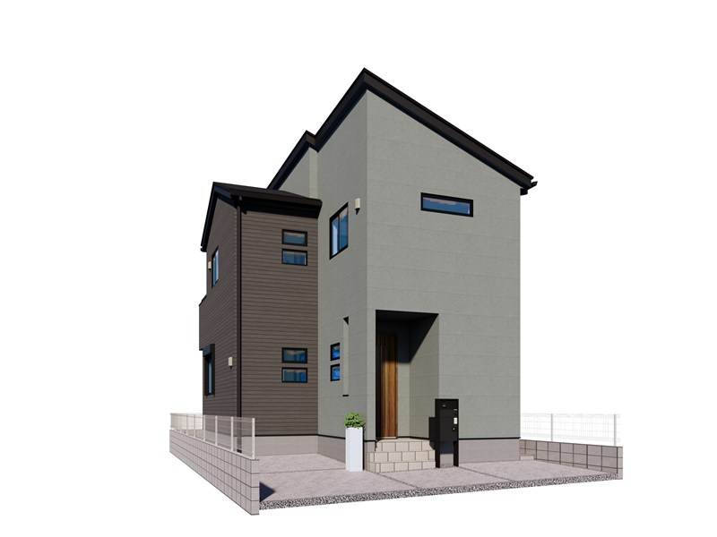 さいたま市浦和区大東3丁目　全1区画　1号棟　グレーのスタイリッシュさに、有機的な温もりをプラスした、計算された「引き算」のデザイン。