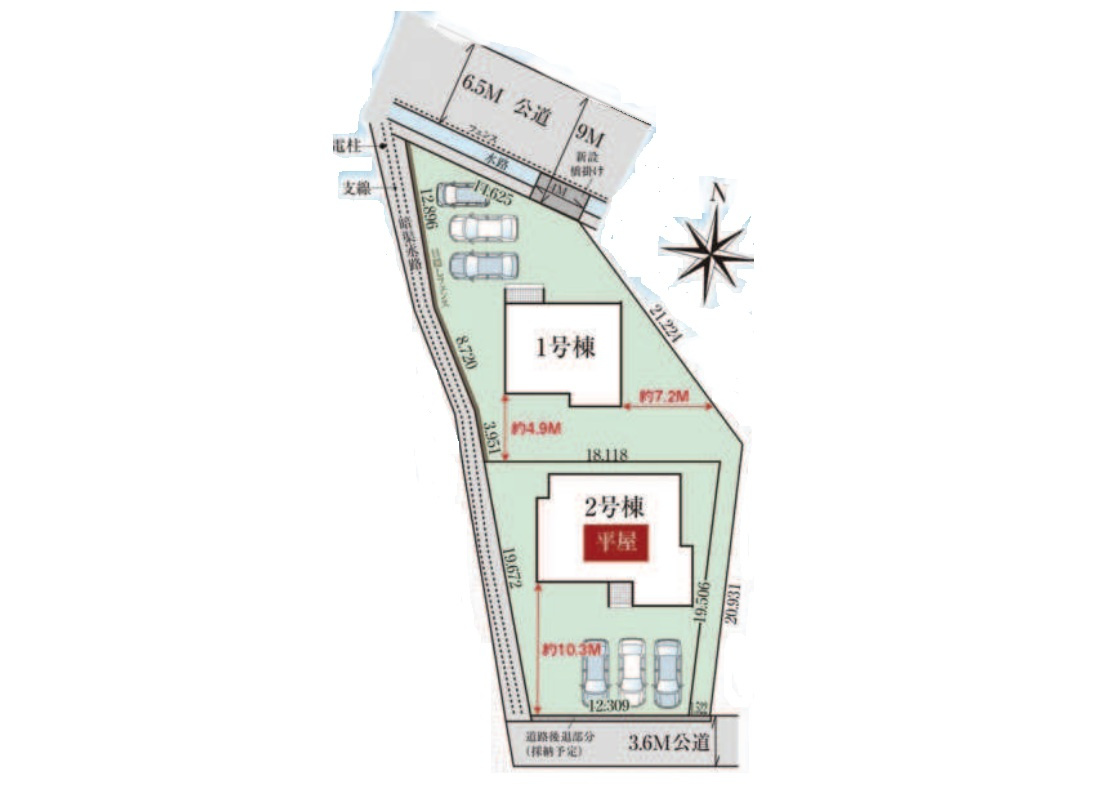 伊勢崎市山王町2期　新築住宅全2棟の区画図|「初めまして！」が集まる分譲地。たくさんの子供たちが年齢を問わずに、仲良く一緒に成長できるのは分譲地の特徴ですね。