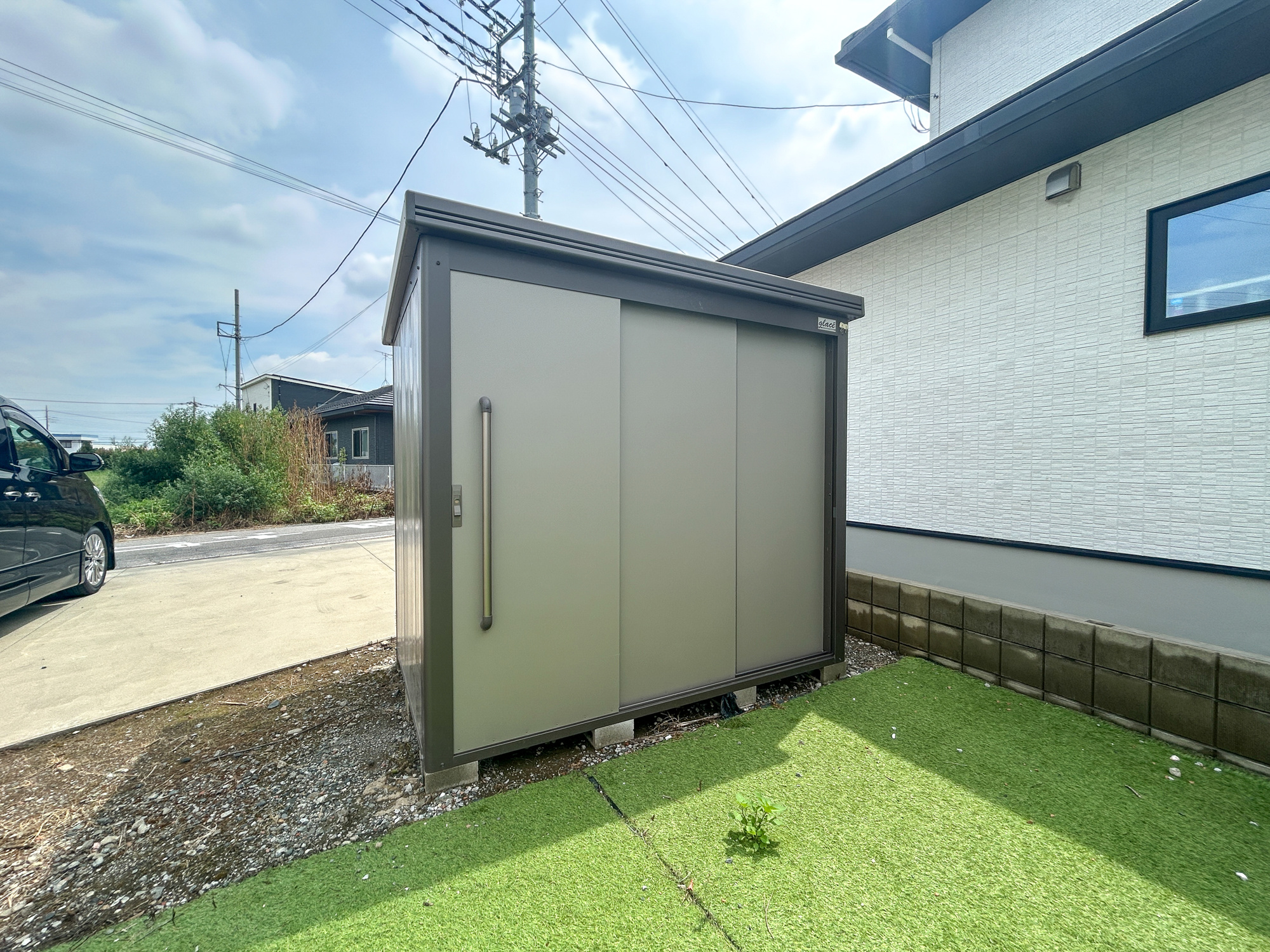 伊勢崎市戸谷塚町　中古住宅のその他|お庭には物置が設置しており、アウトドアグッズや荷物をたっぷり収納可能♪