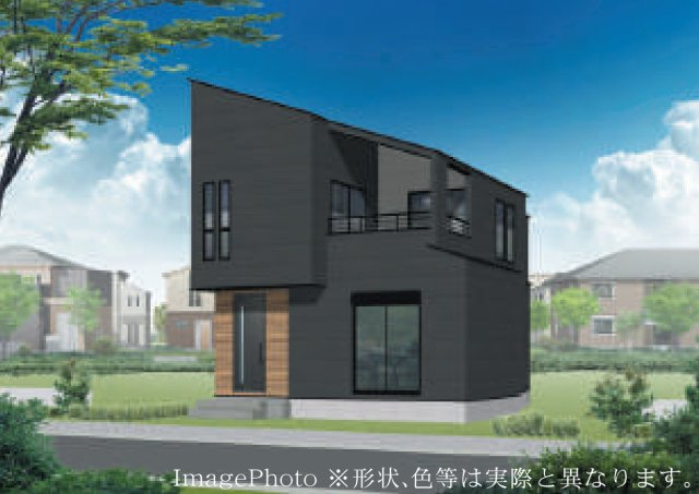 横浜市鶴見区北寺尾3丁目 新築戸建て【仲介手数料無料】カースペース2台の外観パース