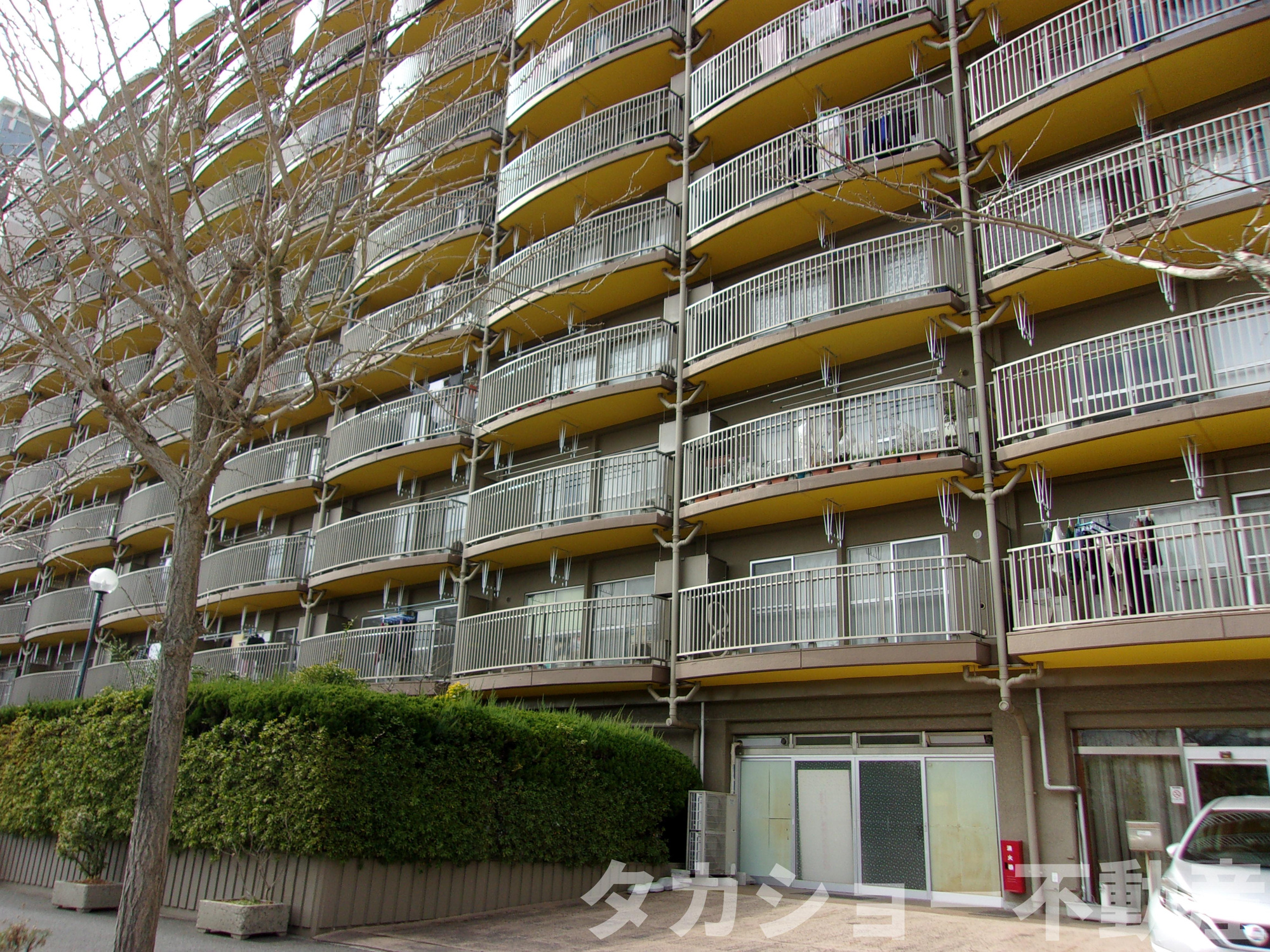 稲毛東映マンション A棟の外観|外はこのようになっています