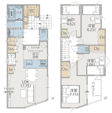 横浜市戸塚区戸塚町 新築戸建て【仲介手数料無料】の間取り